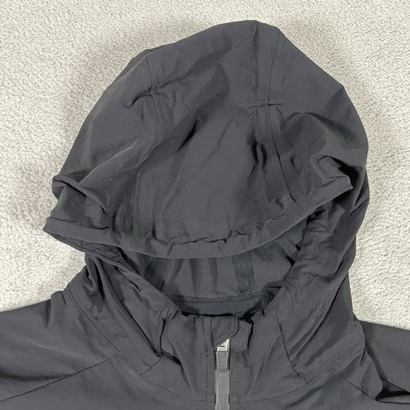 Outerknown Windbreaker Jacket Mens Large Black Active Warm-Up Hooded Full Zip - Picture 6 of 15